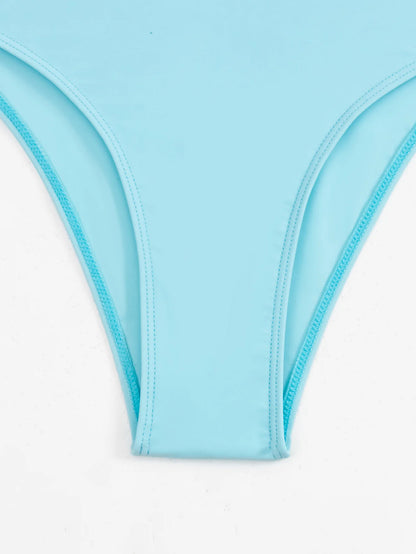 Silberner Push-Up-Bikini mit Strasssteinen – Sexy Badeanzug für Damen am Strand oder Pool