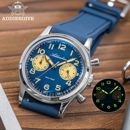 Herren-Chronograph mit VK64-Quarzwerk und Bubble-Glas