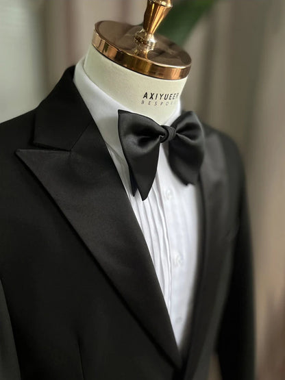 Lange Herren-Anzughose aus 50% Wolle, Slim Fit, tiefblau – ideal für Hochzeit, Büro und Alltag im Herbst und Frühling.