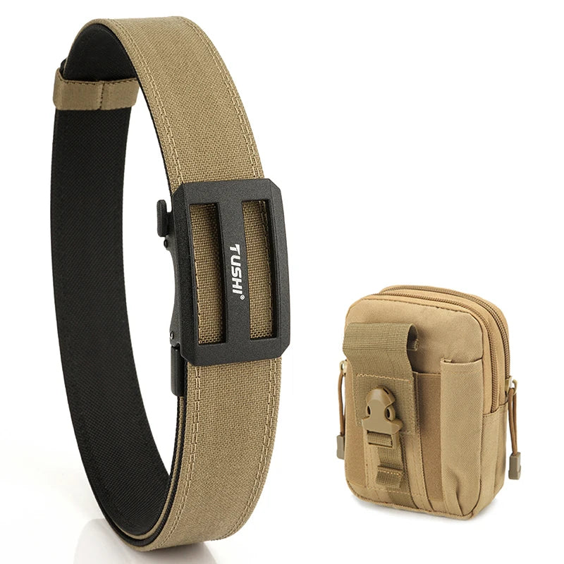 Herren-Taktischer Outdoor-Gürtel aus Nylon mit automatischer Metallschnalle und verstellbarer Länge