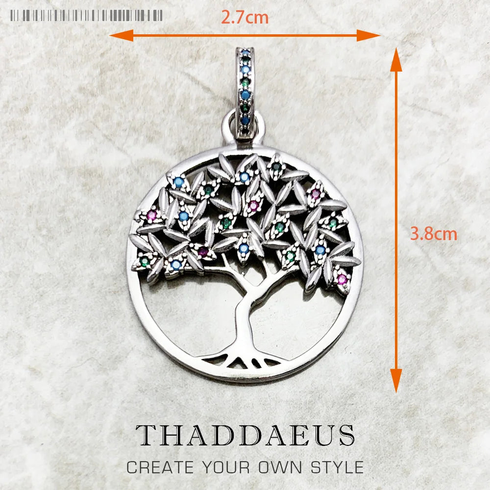 Damen-Charm-Anhänger Amulett magisch Natur Glück aus Sterlingsilber