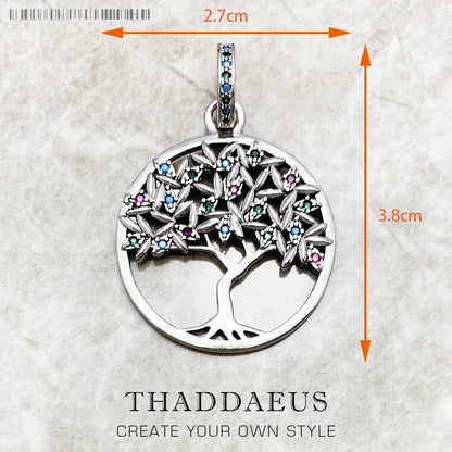 Damen-Charm-Anhänger Amulett magisch Natur Glück aus Sterlingsilber