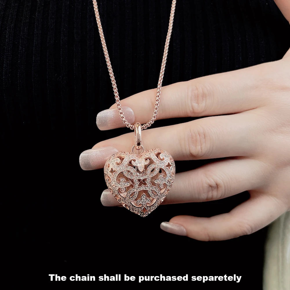 Damen-Charm-Anhänger Herz-Medaillon Glamour II aus Sterlingsilber