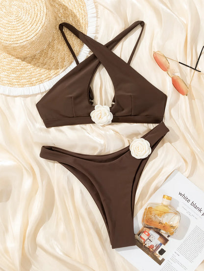 Vielseitiges Damen-Bikini-Set mit brasilianischem Schnitt – ideal für Strand und Pool