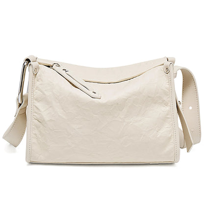 Damen Schulter Tasche aus echtem Leder im Boston Bag Design