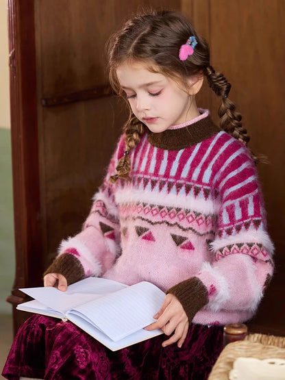 Warme Kinderhose mit rotem Karomuster für Mädchen – ideal für Herbst und Winterpartys