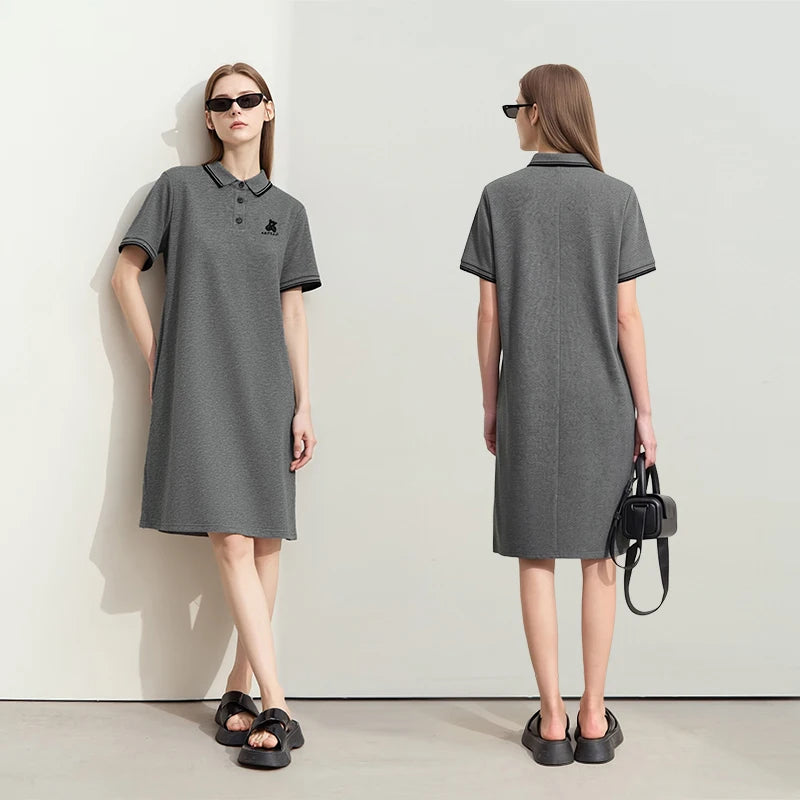 Stylisches Polokleid Für Damen Mit Farbblock Look Und Komfort