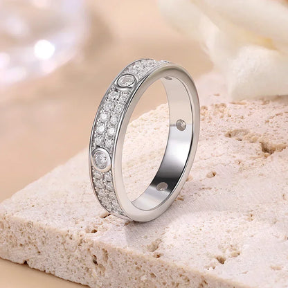 Damen-Schmuckset Ring und Armreif mit Moissanit