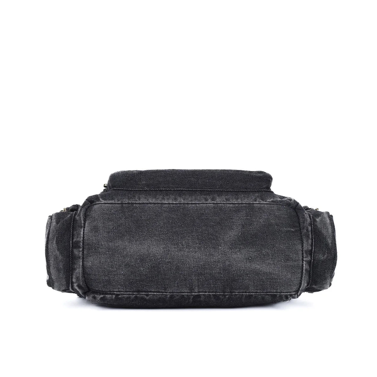 Damen-Handtasche aus Denim mit Top-Handle Stil und großzügigem Innenfach mit Reißverschluss