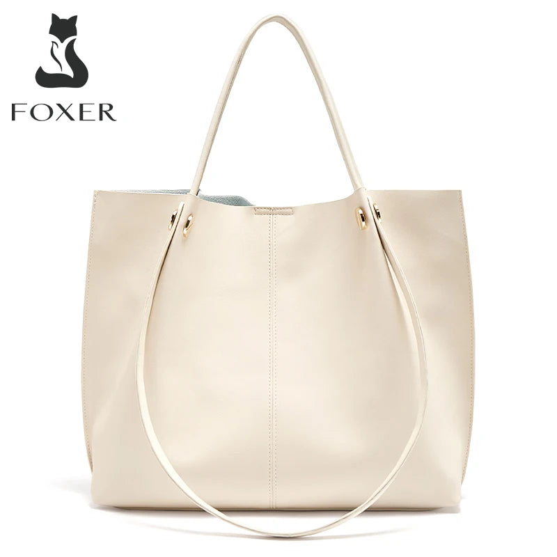 Damen Schultertasche Aus Splitleder Retro-Stil Großes Fassungsvermögen