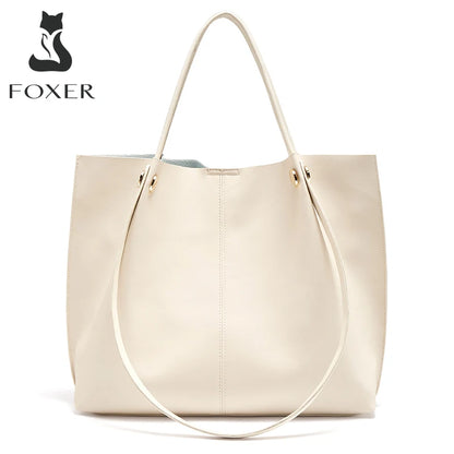 Damen Schultertasche Aus Splitleder Retro-Stil Großes Fassungsvermögen