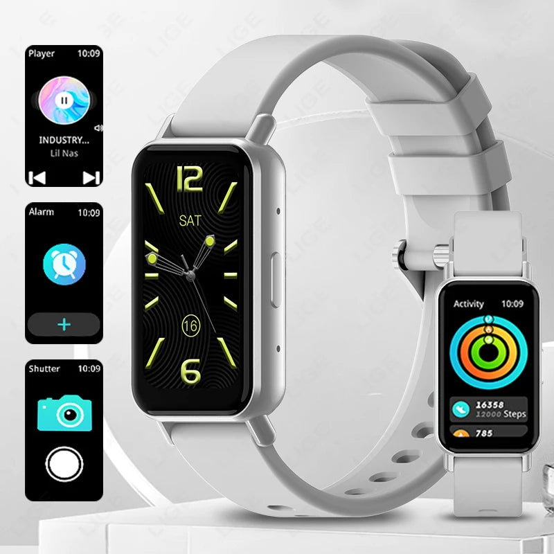 LIGE 2025 Neue Smartwatch, 1,45 Zoll, Herzfrequenz, Blutsauerstoff, Schlafüberwachung, Musiksteuerung, Sport, wasserdicht, für Männer und Frauen, Smartwatch