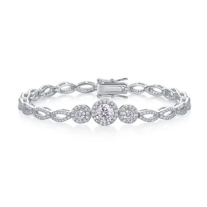 Damen-Armband mit großem Moissanit-Stein