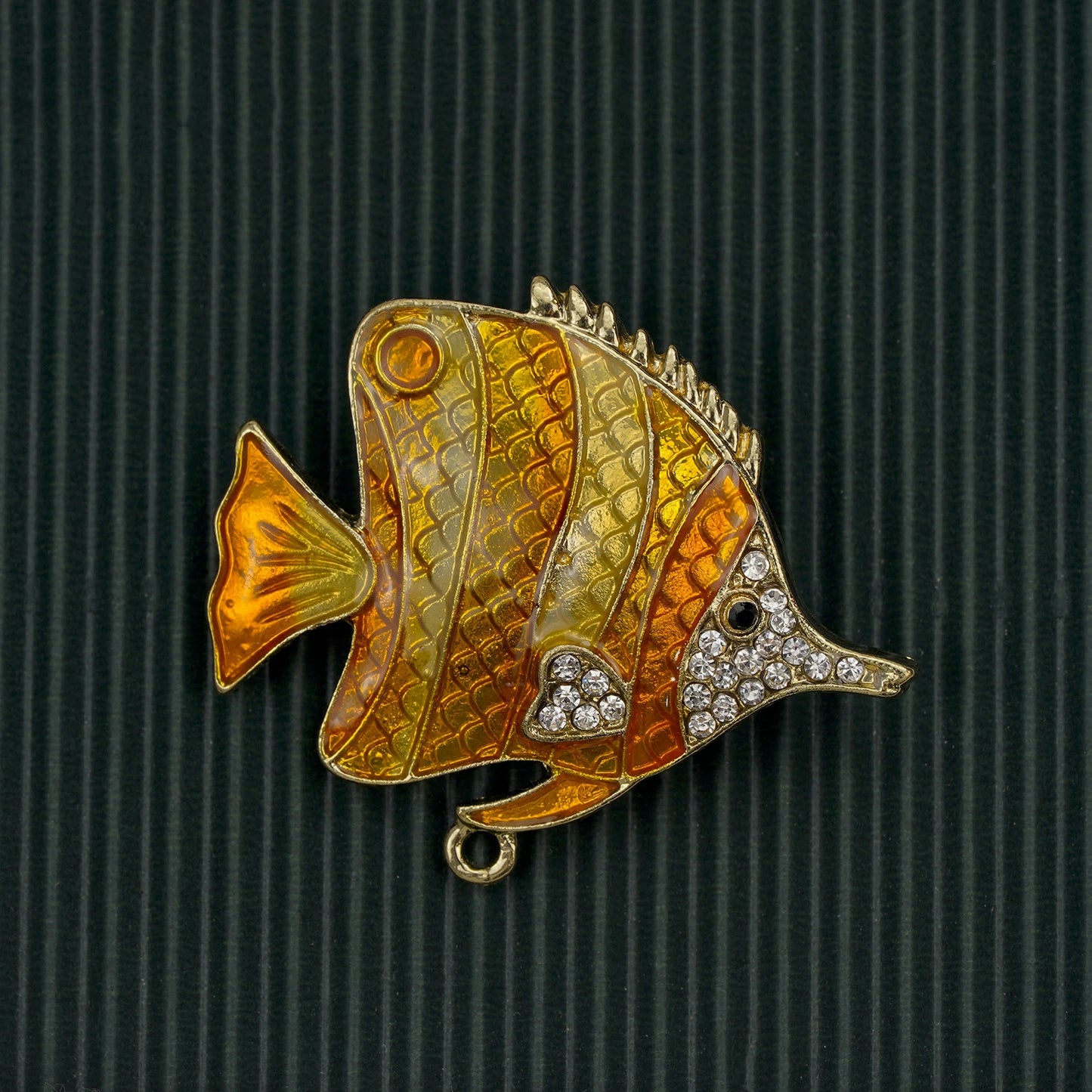 Brosche Fisch Schmetterling Insekt Emaille Kristall Vintage Retro Kleidung Damen