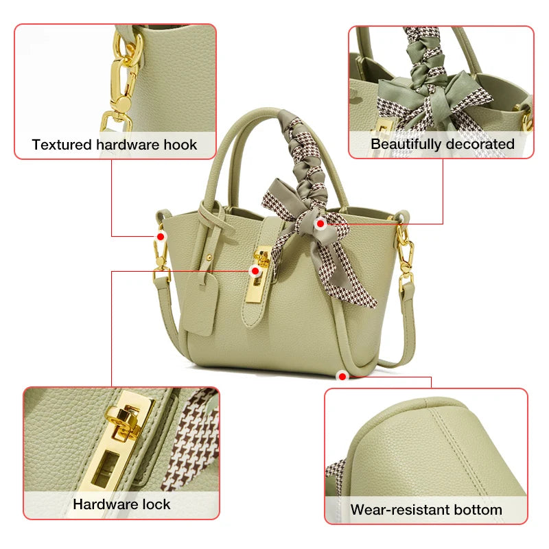 Damen Handtasche aus Split-Leder im Crossbody-Stil Luxus