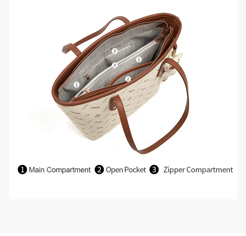 Damen Schultertasche aus PU-Leder Neu lässig mit großzügiger Kapazität