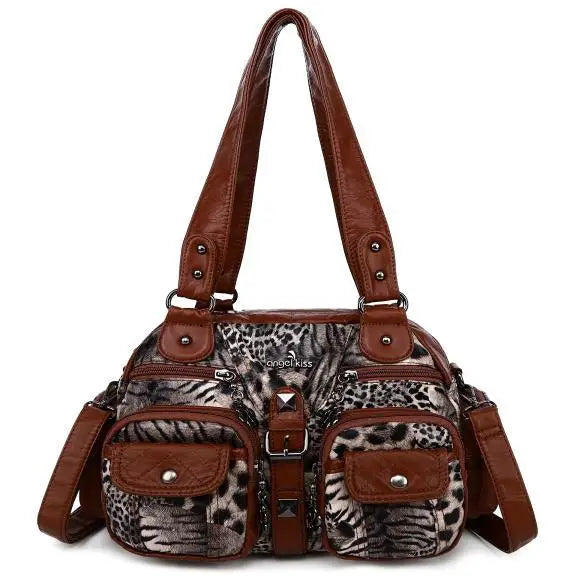 Damen-Handtasche Vintage Satchel Top-Handle aus PU-Leder Mit Innenfach und Ideale Geschenkidee