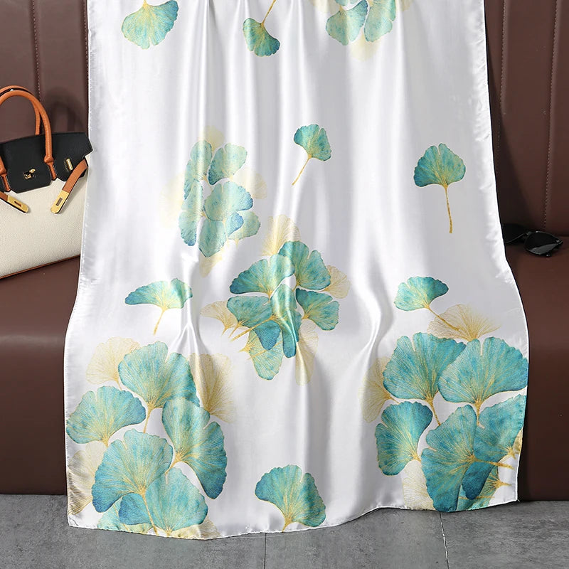 Damen Satin Seidenschal Hijab Sommer Sonnenschutz Strand Kopftuch Foulard