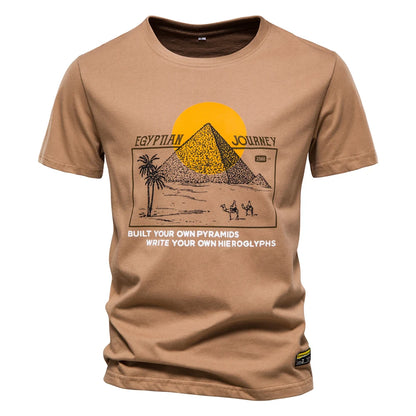 Herren T-Shirt aus Baumwolle mit hochwertigem Druck im lässigen Stil