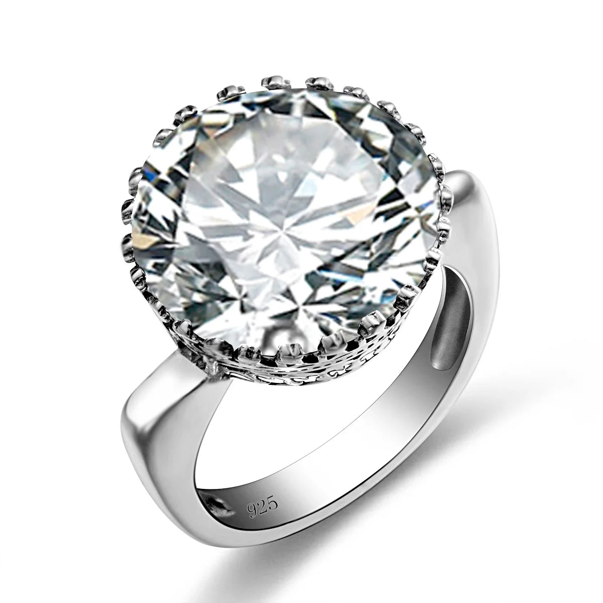 Damen-Ring aus Sterling Silber 925 mit Mystic-Topas Stein in 15x15 mm Größe elegant glänzend und langlebig
