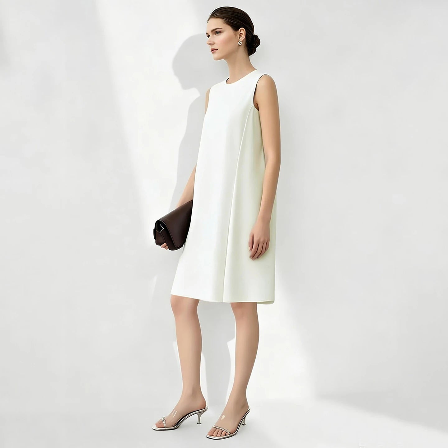 Elegantes A Linien Sommerkleid Für Damen Mit Bindeband