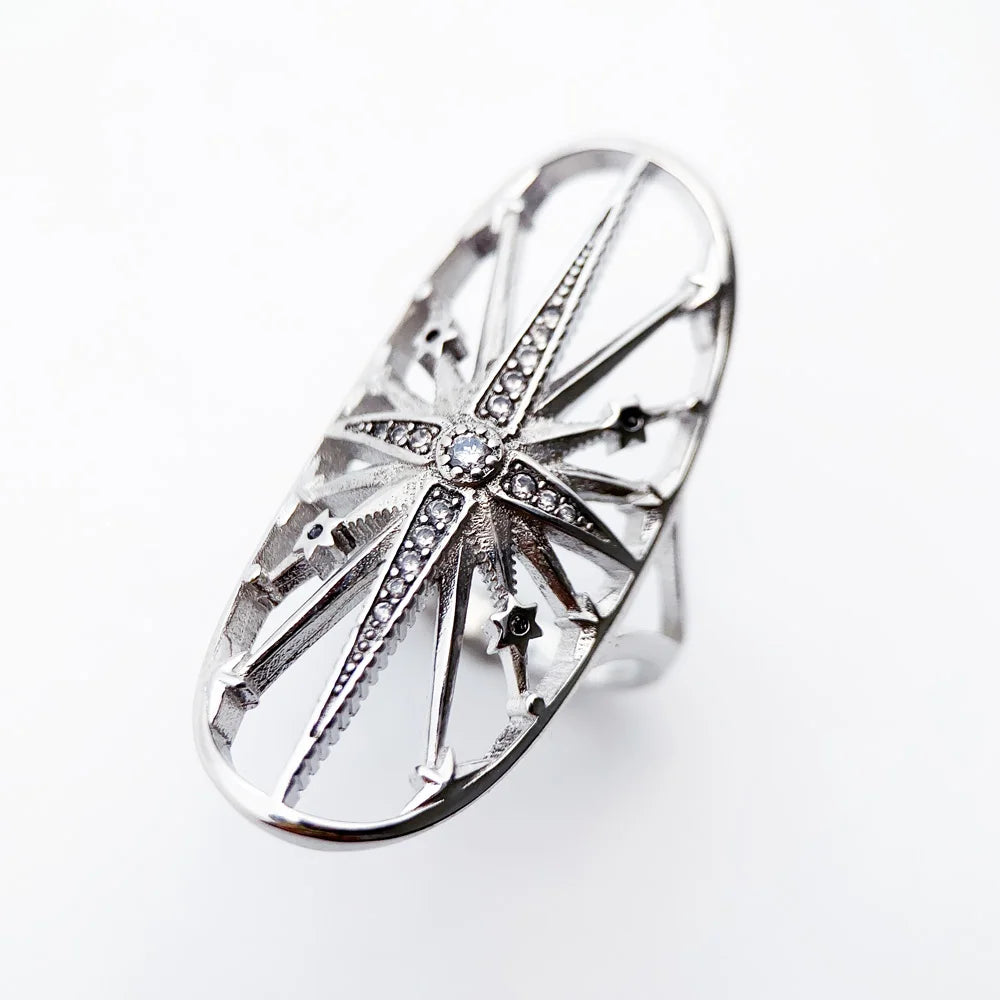 Damen-Ring Stern magisch Boho Vintage II aus Sterlingsilber