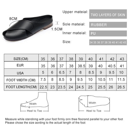 AIYUQI Hausschuhe Frauen Sommer Oberbekleidung Neue Echtes Leder Closed Toe Frauen Hausschuhe Große Größe Nicht-slip Hausschuhe Für frauen