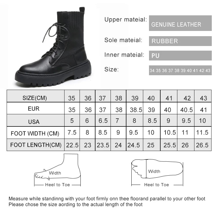 AIYUQI Women Winter Boots Shoes Genuine Leather Flat Fur Ankle Boots Women Platform Fashion Women's Socks Boots