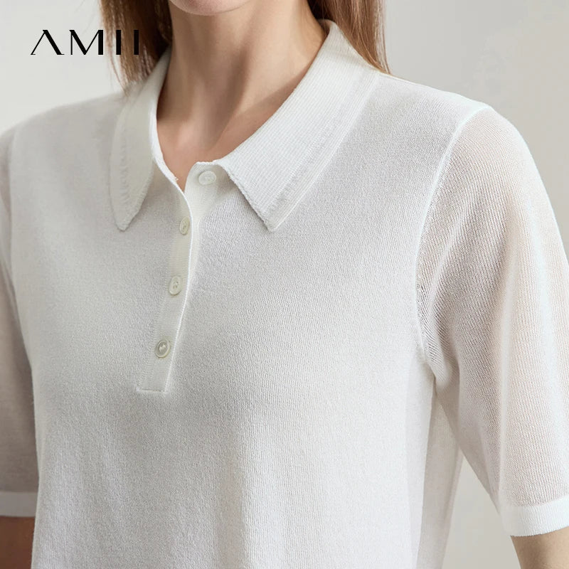 Damen-Strickpullover mit Umlegekragen und Knopfleiste, weiß/creme, Vorderdetail
