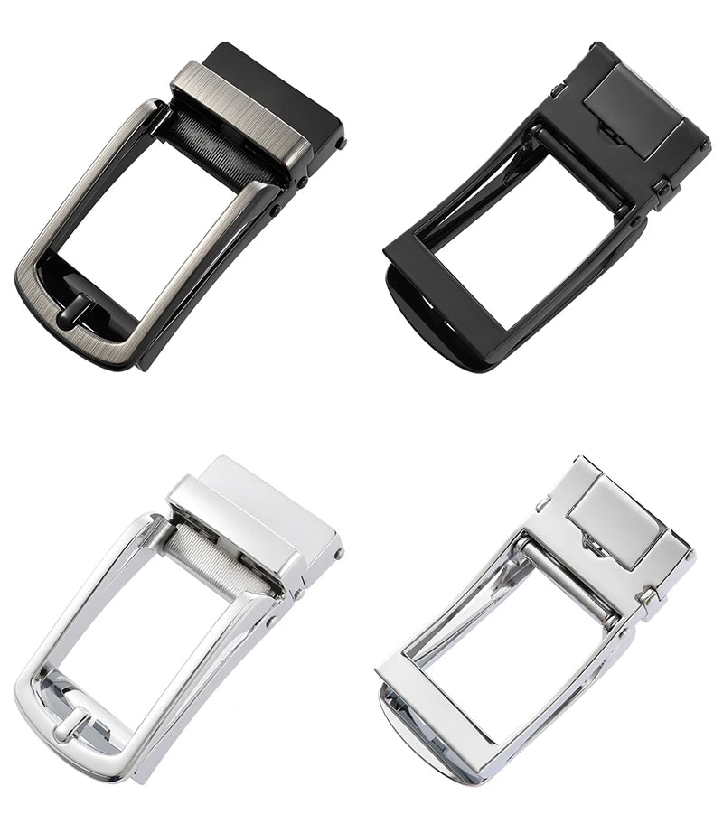 Herren-Gürtel Aus Echtem Leder Mit Automatik-Schnalle Für Anzug Und Business, 31 mm Breite