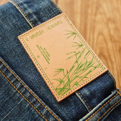 Herren Jeans im Vintage-Stil aus Denim mit Distressed Kanten