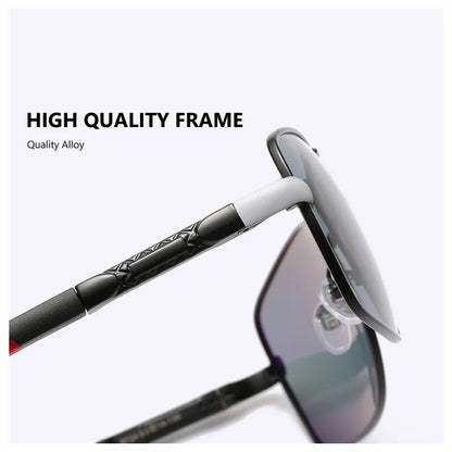 AOWEAR Vintage-Spiegel-Polarisierte Sonnenbrille für Herren und Damen, UV400, Retro-Sonnenbrille, hochwertige Fahrbrille mit Etui