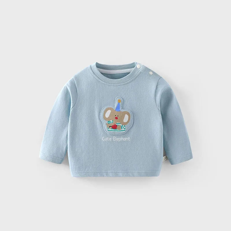 Mädchen T-Shirt im koreanischen Stil mit niedlichem Cartoon-Hundedesign