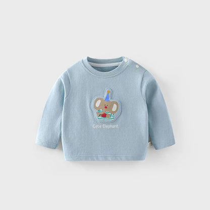Mädchen T-Shirt im koreanischen Stil mit niedlichem Cartoon-Hundedesign