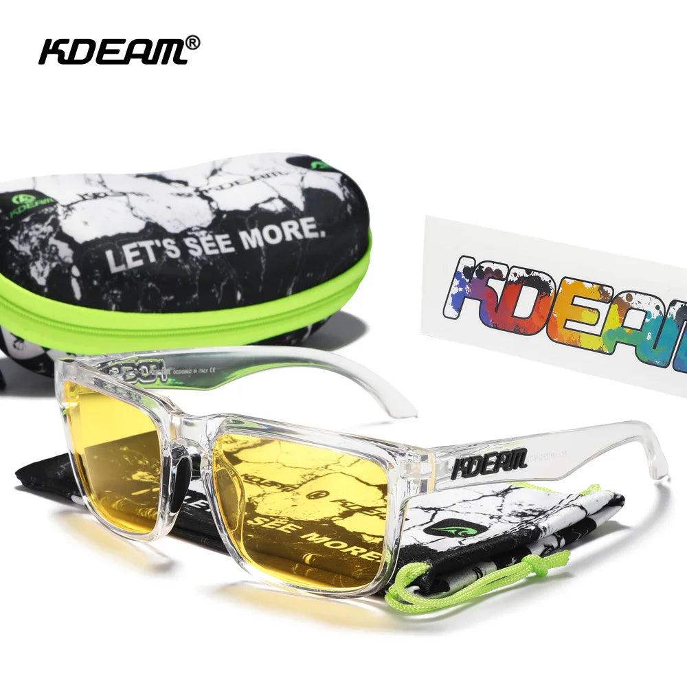Sonnenbrille quadratisch polarisiert 37 Farben UV400 lässig Outdoor Unisex