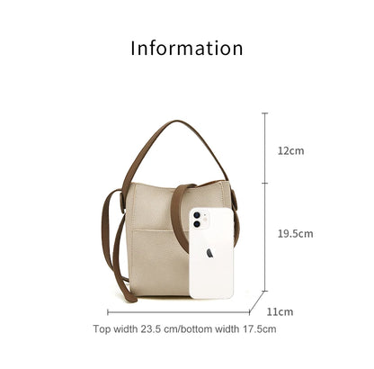 Damen Schultertasche Crossbody aus Splitleder mit großer Kapazität