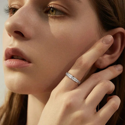 Damen-Schmuckset Ring und Armreif mit Moissanit