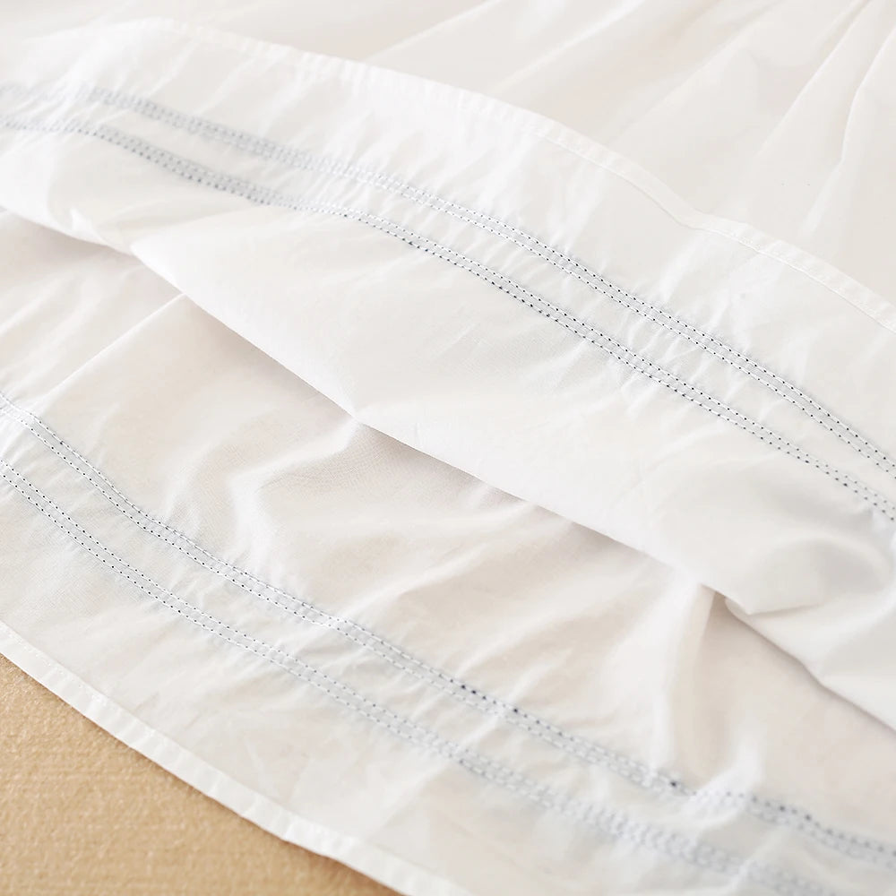 Girls Dress 100% Cotton White Sailor Back to School Dress Suitable for 5-12  Years Old Girls Short Sleeved Summer Dresses