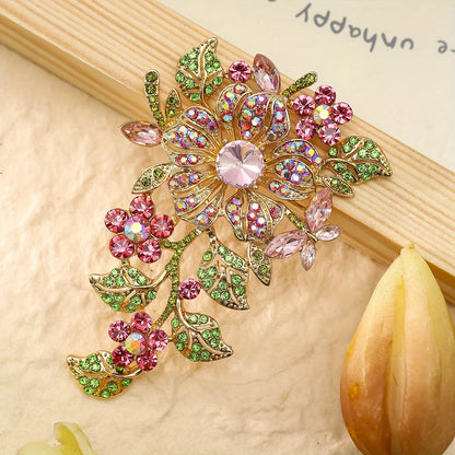 Brosche Wassertropfen Strass Kristall Elegant Corsage Damen Mantel