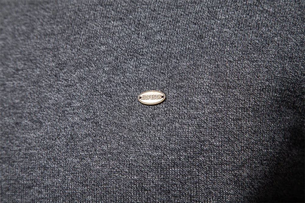 2023 neuer Herbst Baumwoll pullover für Männer o Hals Patchwork Ärmel Pullover Männer einfarbig warme Winter Herren Pullover