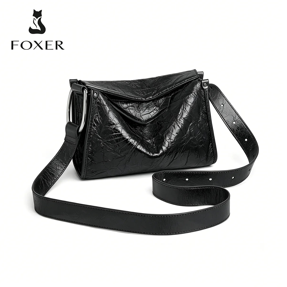 Damen Schulter Tasche aus echtem Leder im Boston Bag Design