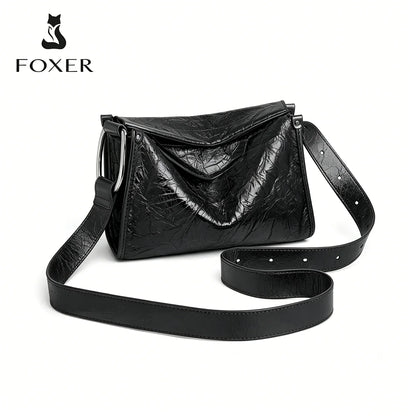 Damen Schulter Tasche aus echtem Leder im Boston Bag Design