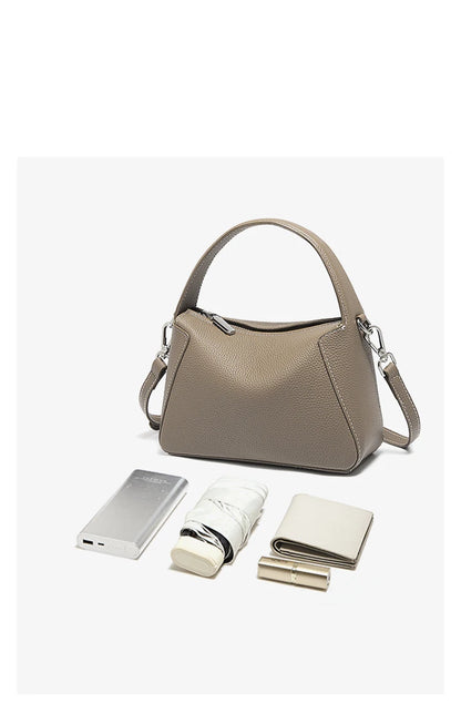 Damen Handtasche aus Rindsleder mit Crossbody-Tasche im Minimalistischen Stil