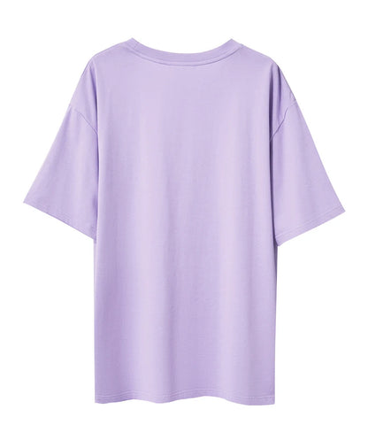 Damen T-Shirt im Minimalismus-Stil mit Kunstöl-Farbdruck für den Sommer