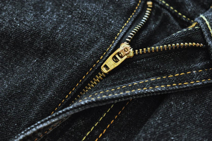 Herren Jeans aus Denim im Distressed Look mit gerader Passform