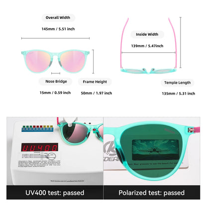 Damen-Sonnenbrille oval Retro polarisiert rutschfest Nasenpads Vintage