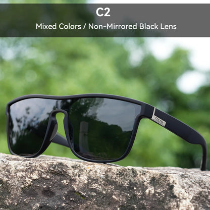 Sonnenbrille übergroß Einteiler polarisiert 153mm gebürstet Herren