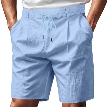 Graue Herren-Fitness-Shorts für Sommer und Training – Bequeme, elastische Dreipunkt-Hose für Laufen und Freizeit