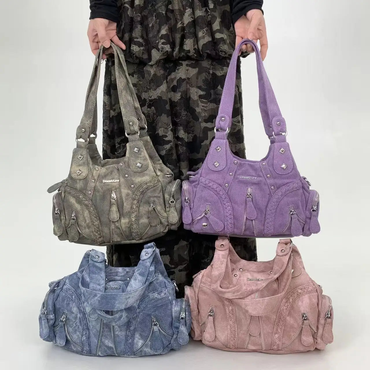 Damen-Schultertasche Kompakte Größe mit Reißverschluss Alltagsbegleiterin Leicht Praktisch