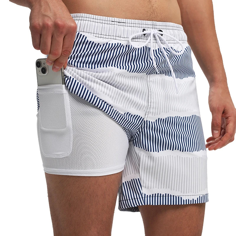 Hochwertige Herren-Badeshorts mit Polsterung – Sommerliche Surf- und Strandmode